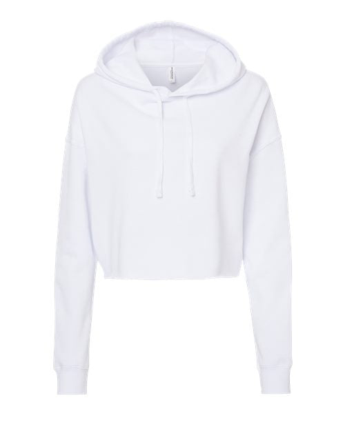 independent trading co cropped hoodie white