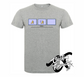 athletic heather grey tee with dial up AOL loading DTG printed design