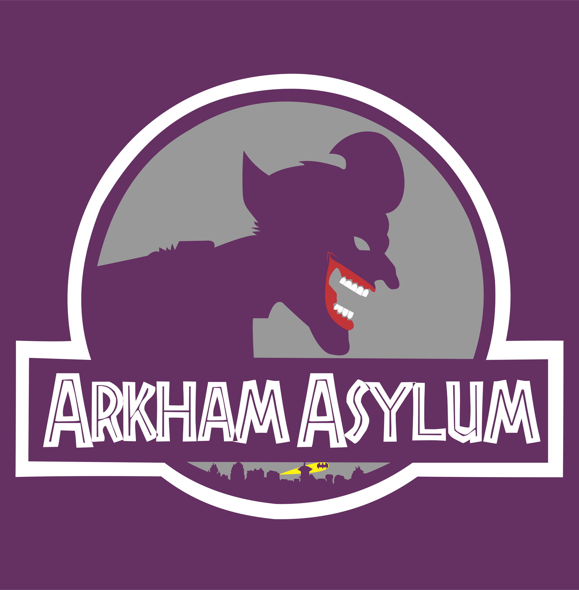 arkham asylum batman joker DTG design graphic