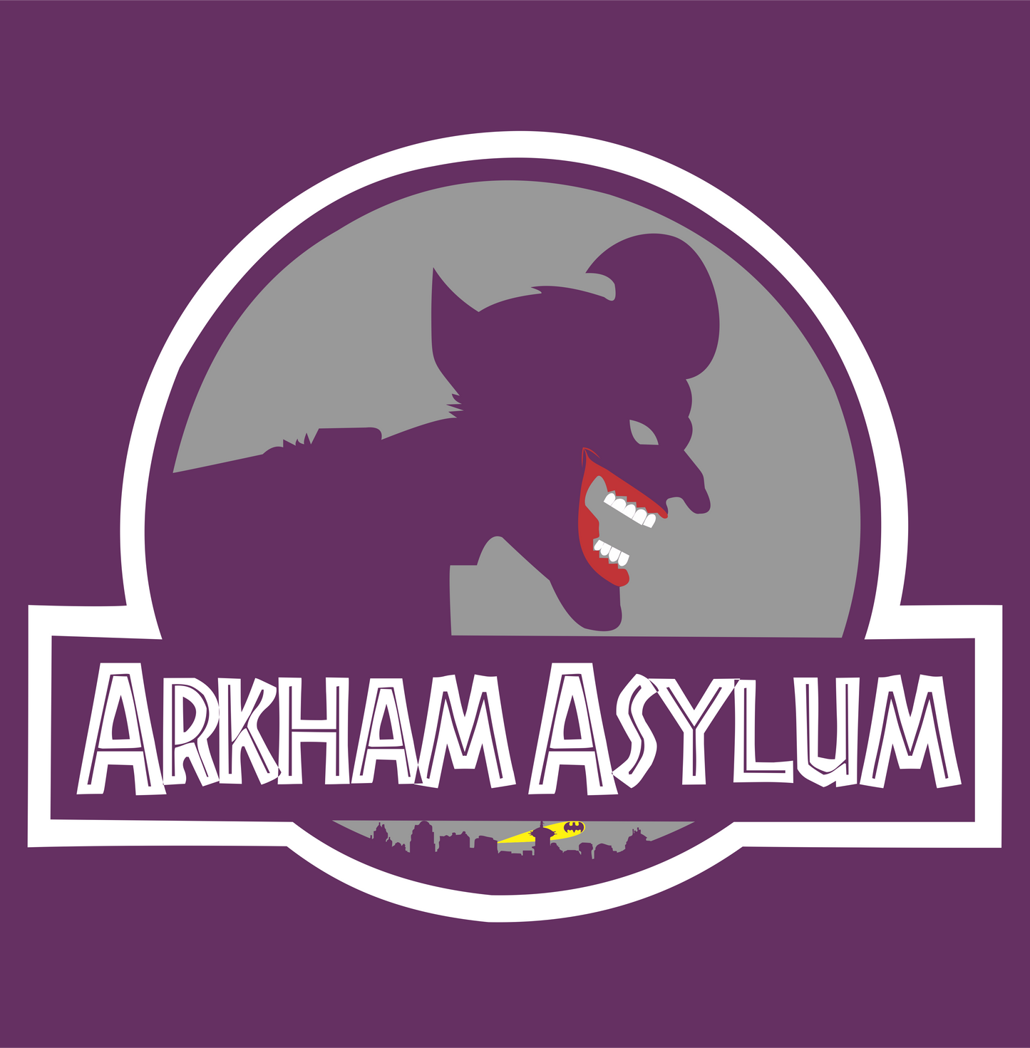 arkham asylum joker batman DTG design graphic