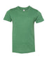 bella+canvas youth cvc t-shirt heather grass green