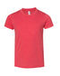bella+canvas youth cvc t-shirt heather red