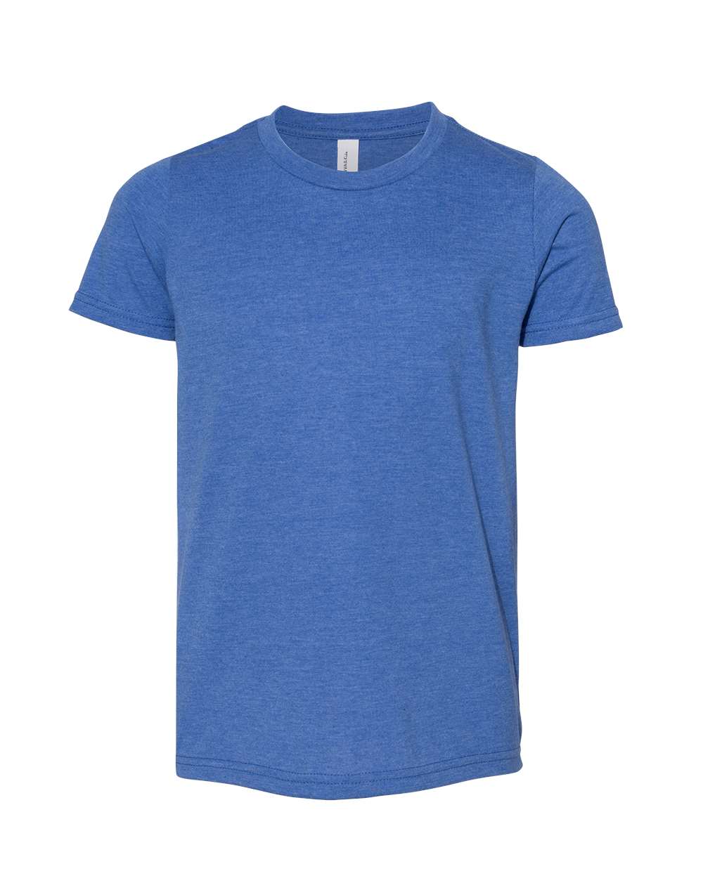 bella+canvas youth cvc t-shirt heather true royal