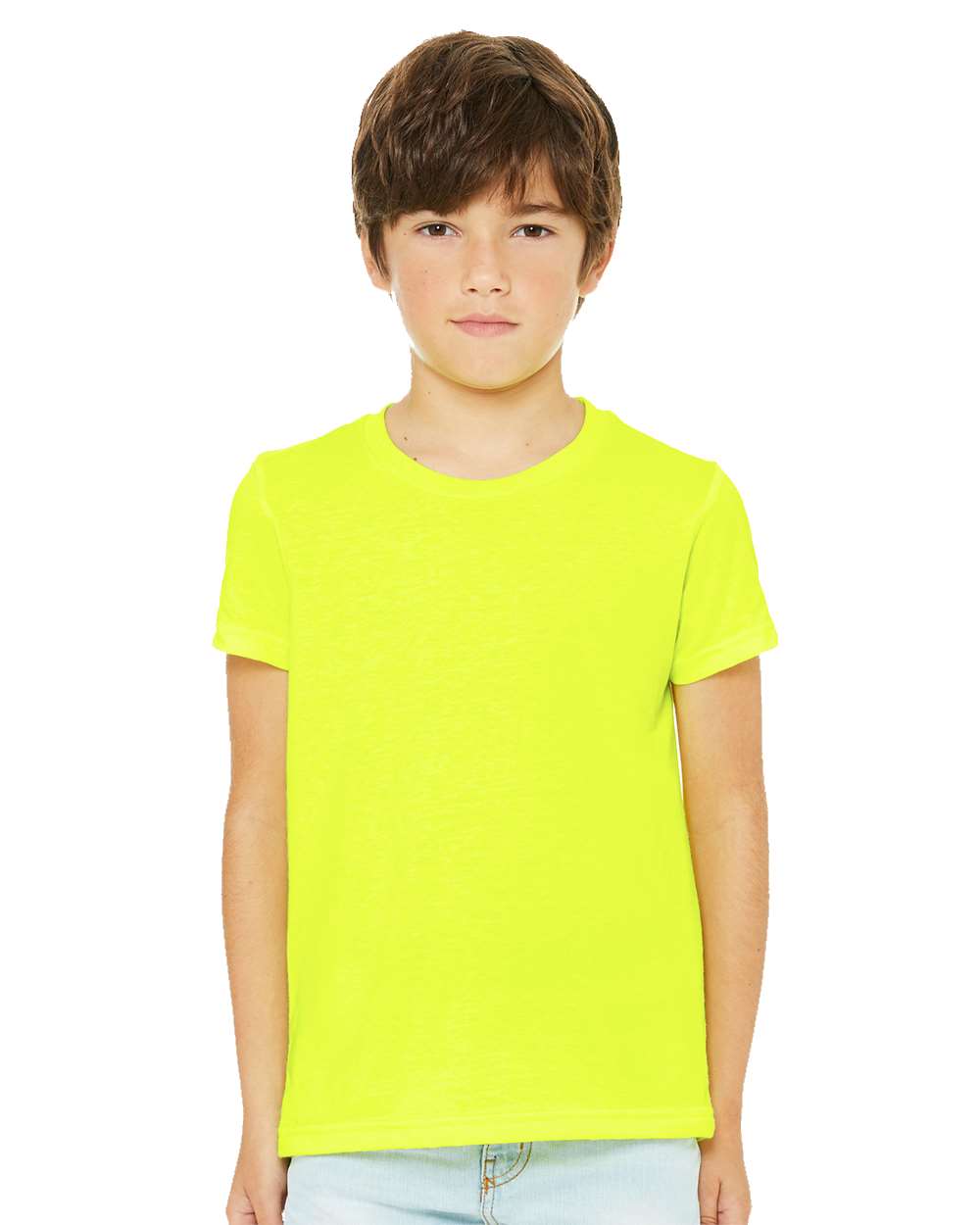 bella+canvas youth cvc t-shirt neon yellow