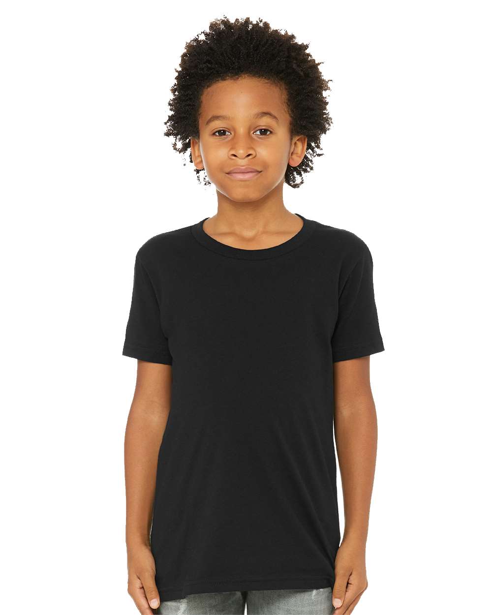 bella+canvas youth cvc t-shirt solid black blend