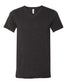 bella+canvas v-neck cvc t-shirt black heather