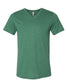 bella+canvas v-neck cvc t-shirt heather grass green