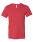 bella+canvas v-neck cvc t-shirt heather red