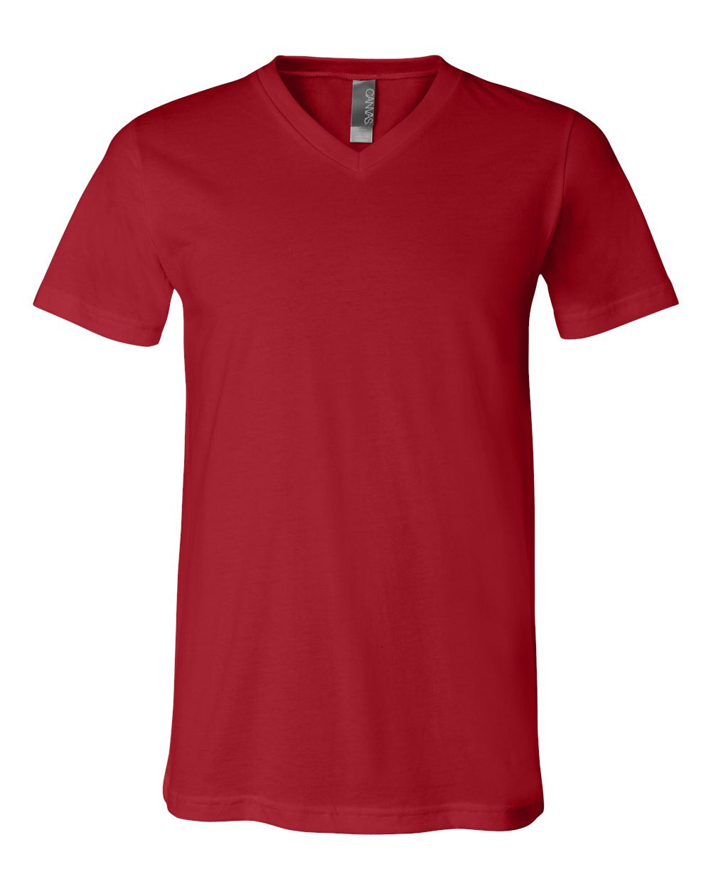 bella+canvas v-neck t-shirt canvas red