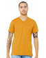 bella+canvas v-neck t-shirt mustard