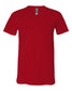 bella+canvas v-neck t-shirt red