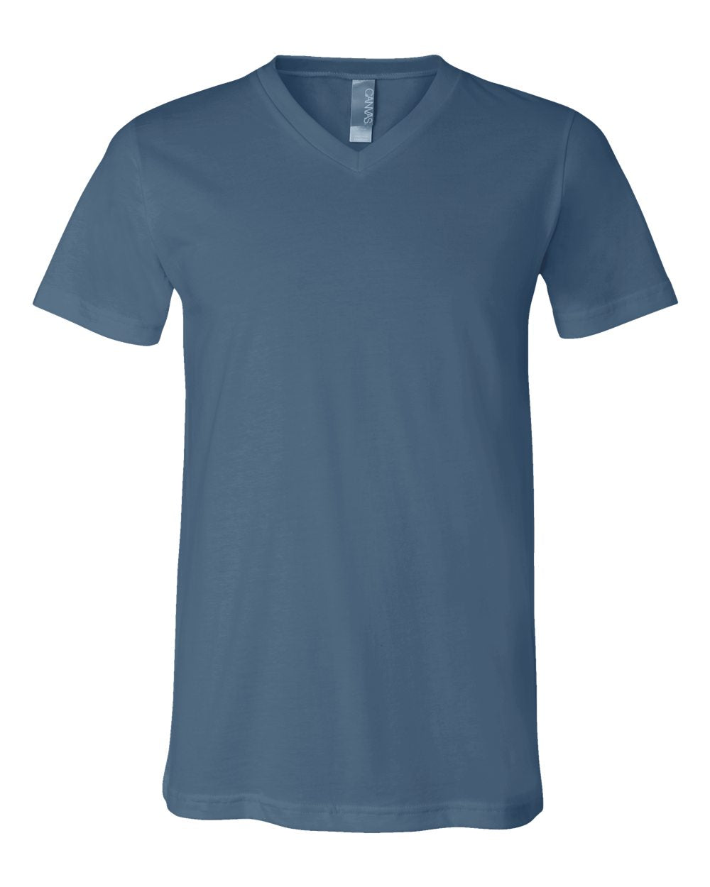 bella+canvas v-neck t-shirt steel blue