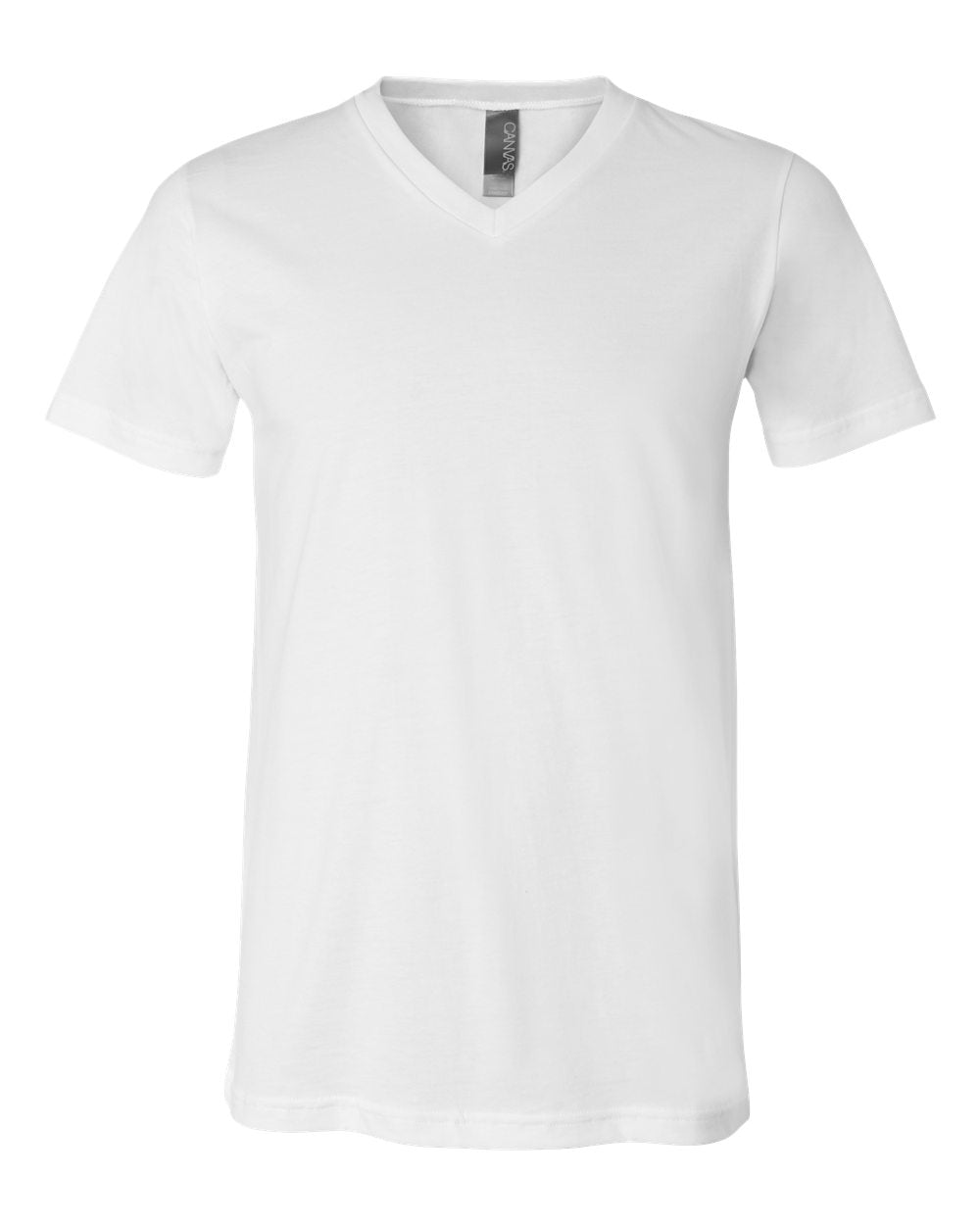 bella+canvas v-neck t-shirt white