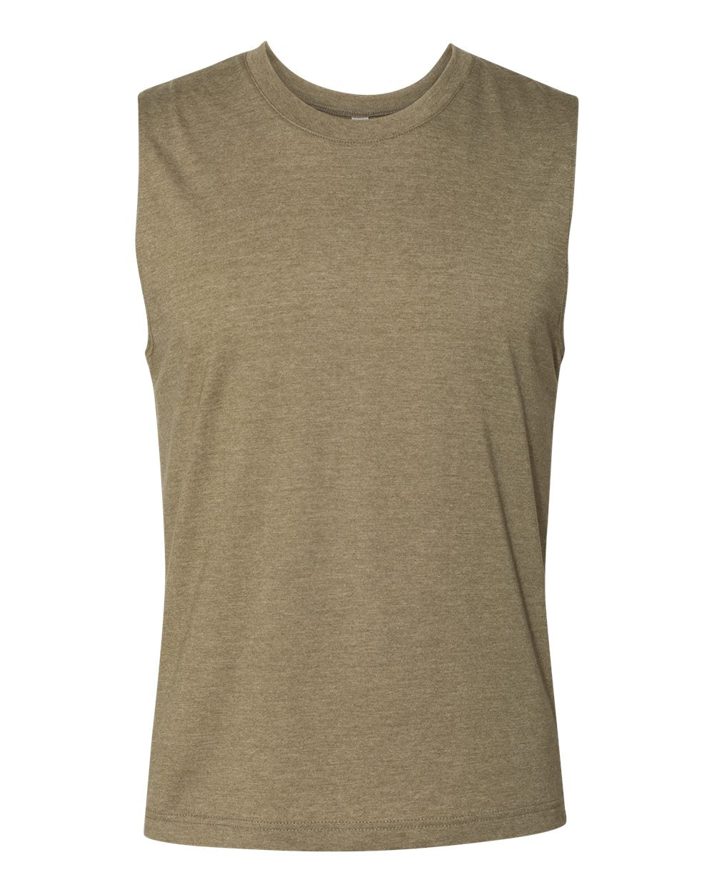 bella+canvas muscle tank heather olive