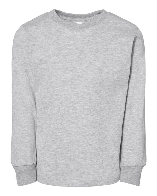 bella+canvas toddler long sleeve tee athletic heather
