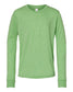 bella+canvas youth long sleeve tee green triblend