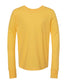 bella+canvas youth long sleeve tee heather yellow gold
