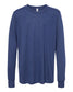 bella+canvas youth long sleeve tee navy triblend