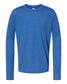 bella+canvas youth long sleeve tee true royal triblend