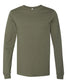 bella+canvas long sleeve tee military green