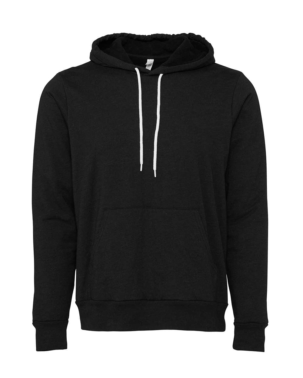 bella+canvas fleece hoodie black heather