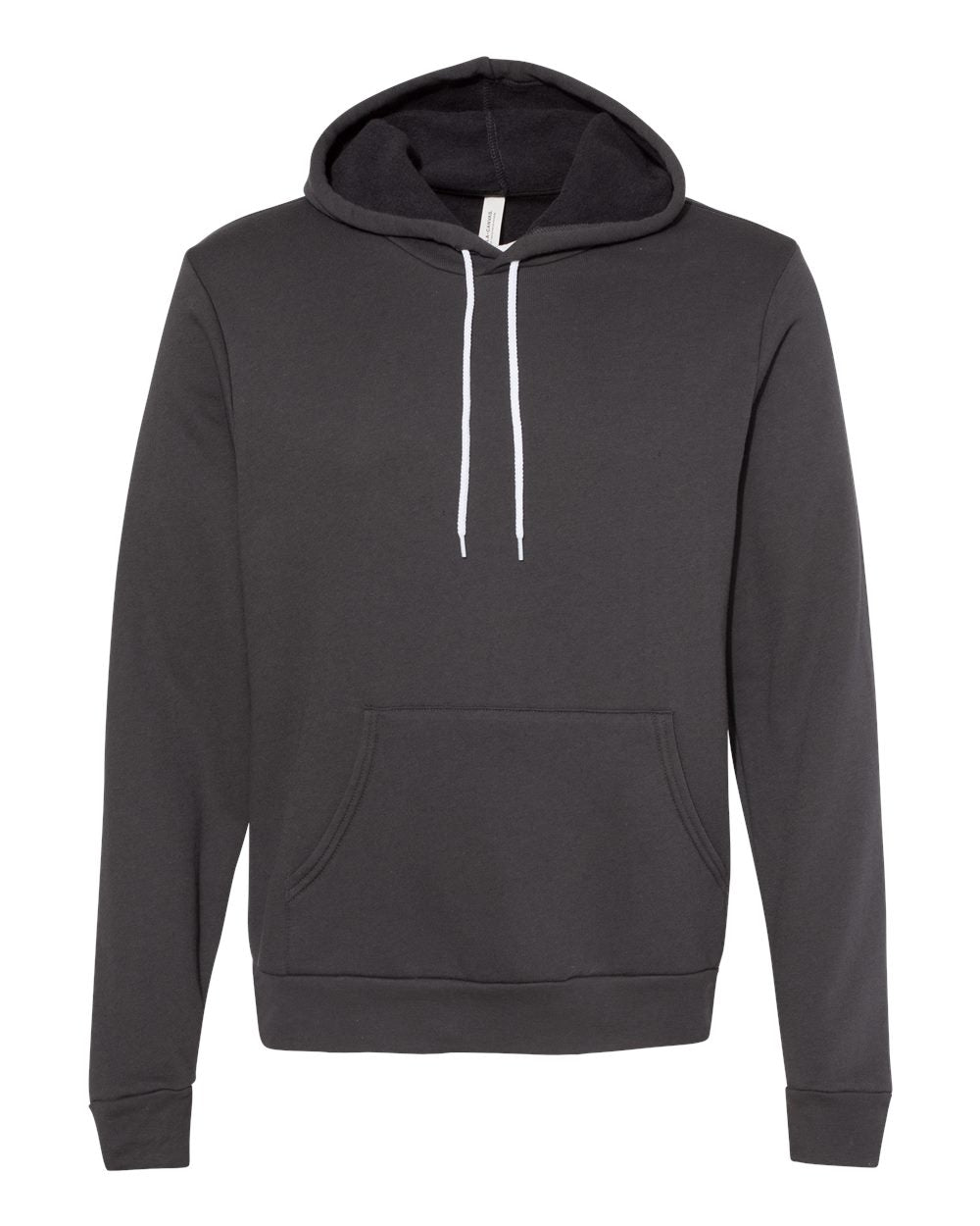 bella+canvas fleece hoodie dark grey DTG