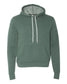 bella+canvas fleece hoodie heather forest