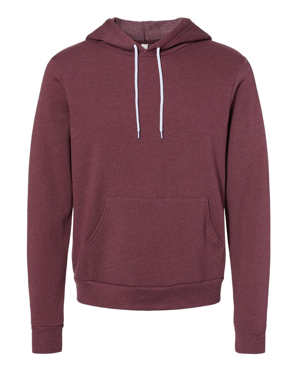 bella+canvas fleece hoodie heather maroon