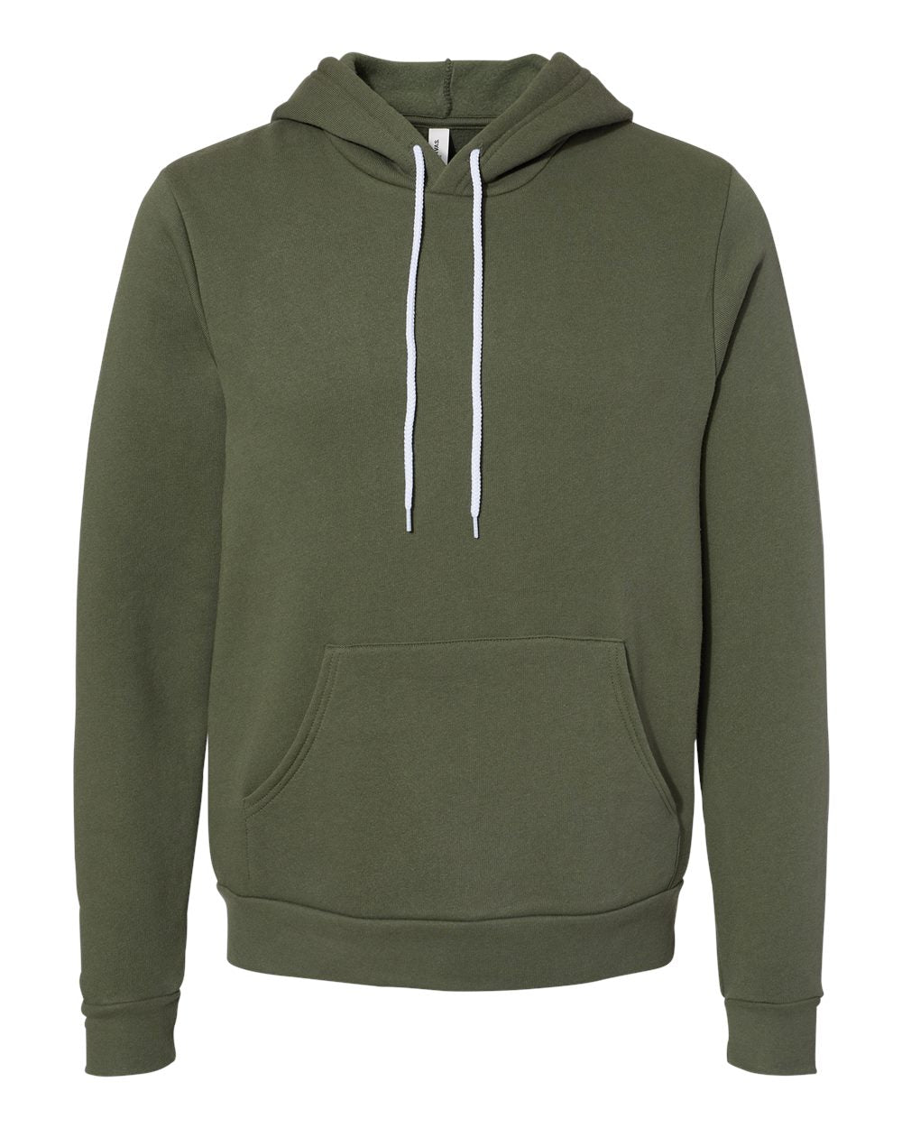 bella+canvas fleece hoodie military green