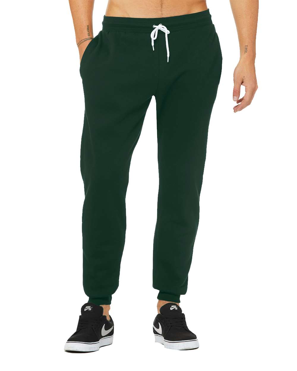 bella+canvas joggers forest green