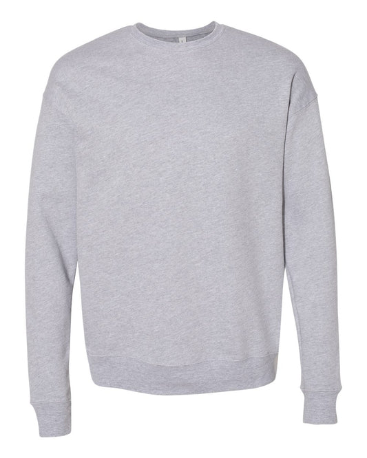 bella+canvas fleece crewneck sweatshirt athletic heather