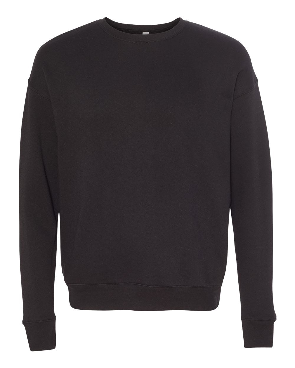 bella+canvas fleece crewneck sweatshirt black