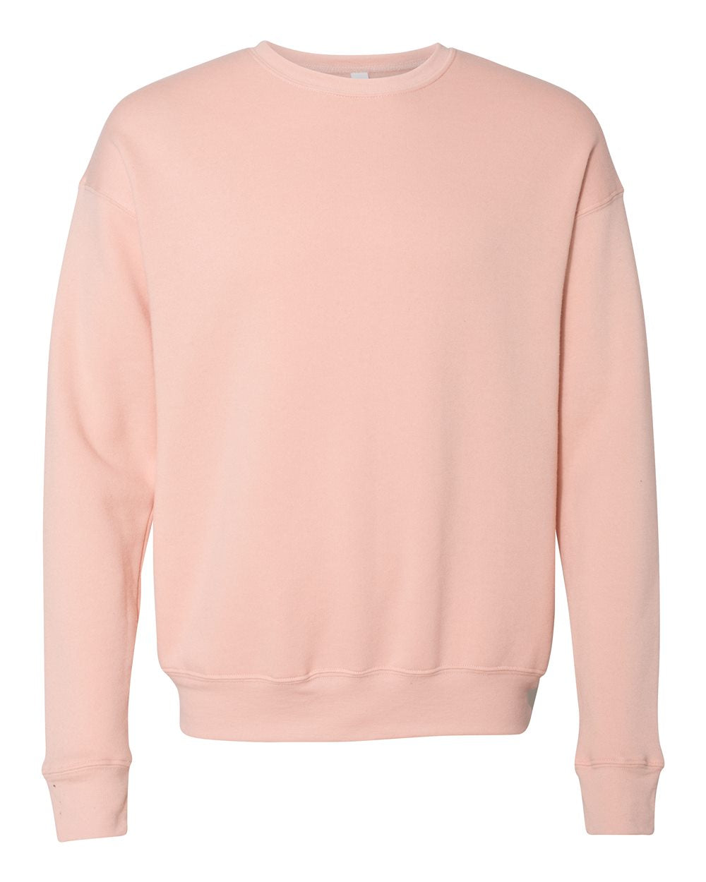 bella+canvas fleece crewneck sweatshirt peach