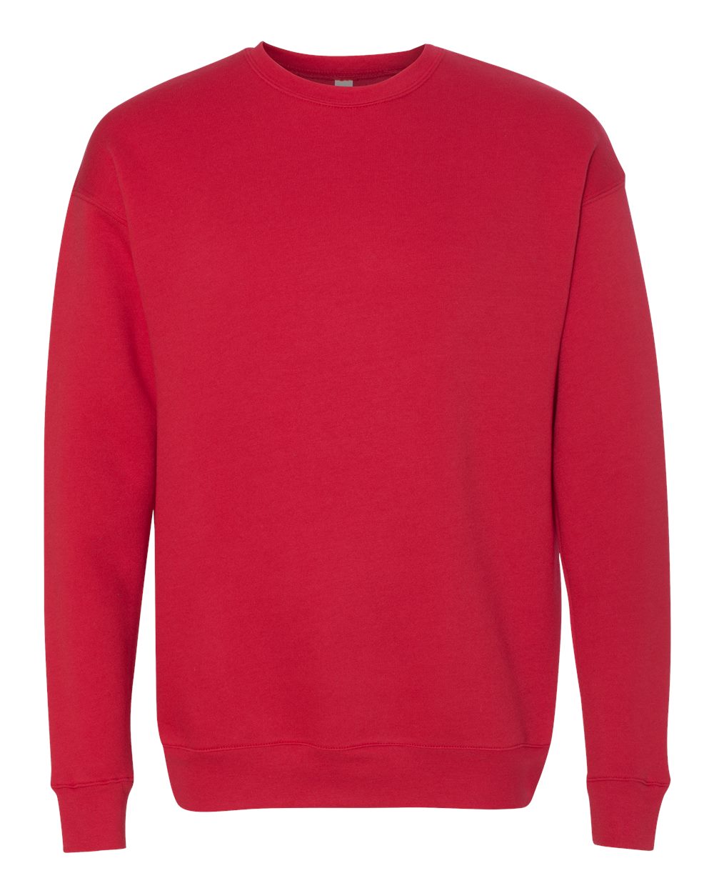 bella+canvas fleece crewneck sweatshirt red