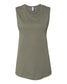 bella+canvas womens muscle tank military green