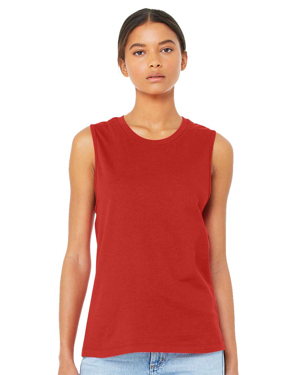bella+canvas womens muscle tank red