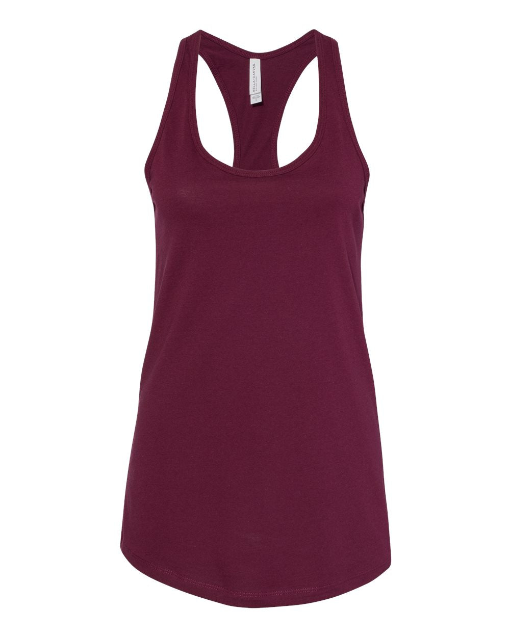 bella+canvas womens racerback tank maroon