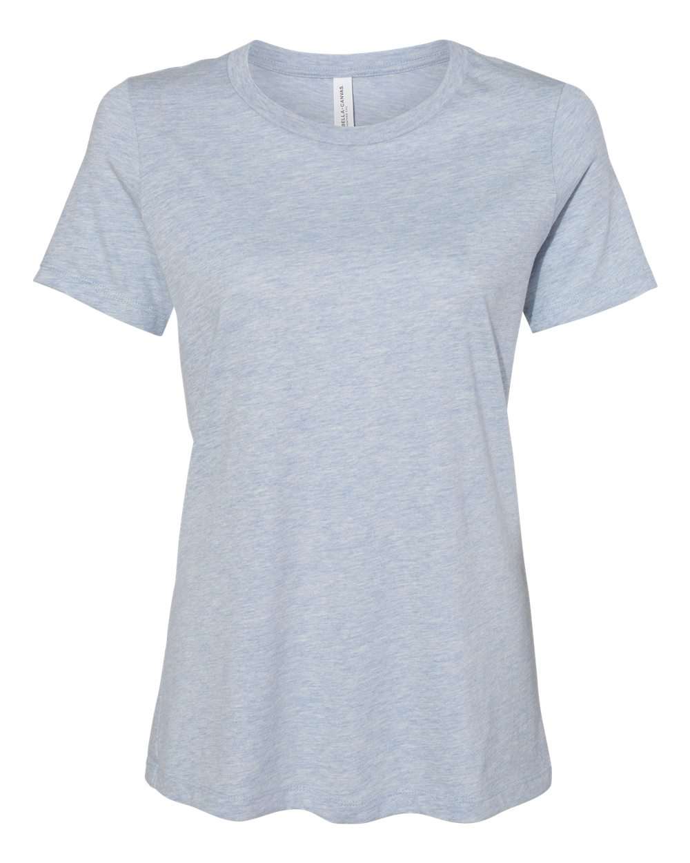 bella+canvas womens relaxed cvc tee heather prism blue