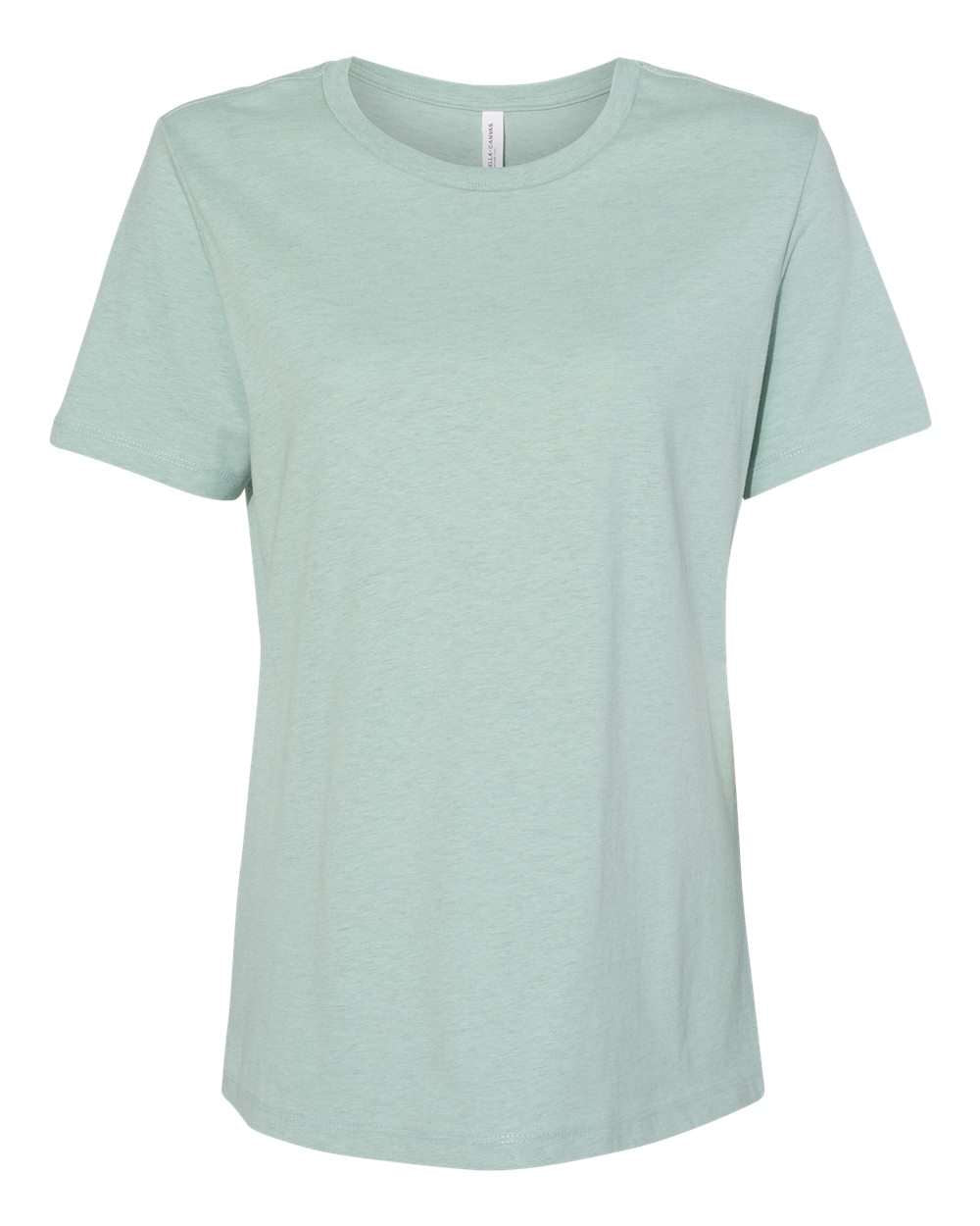 bella+canvas womens relaxed cvc tee heather prism dusty blue