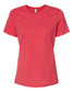 bella+canvas womens relaxed cvc tee heather red