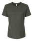 bella+canvas womens relaxed tee military green