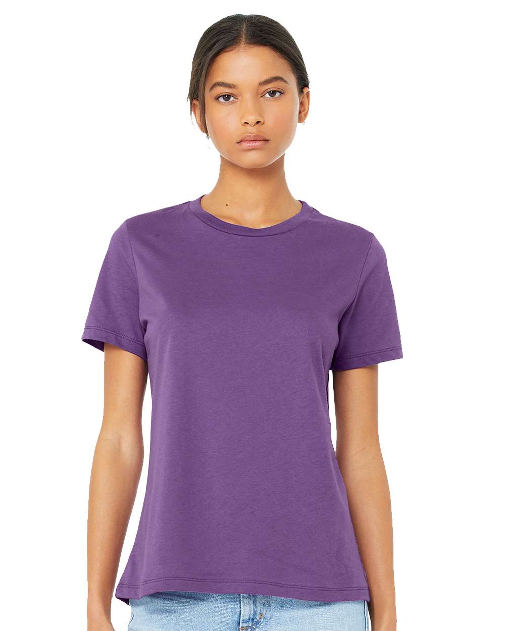 bella+canvas womens relaxed tee royal purple