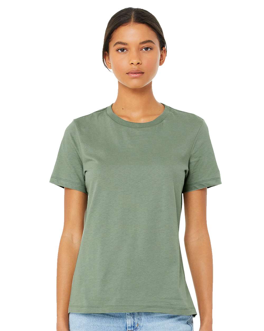 bella+canvas womens relaxed tee sage