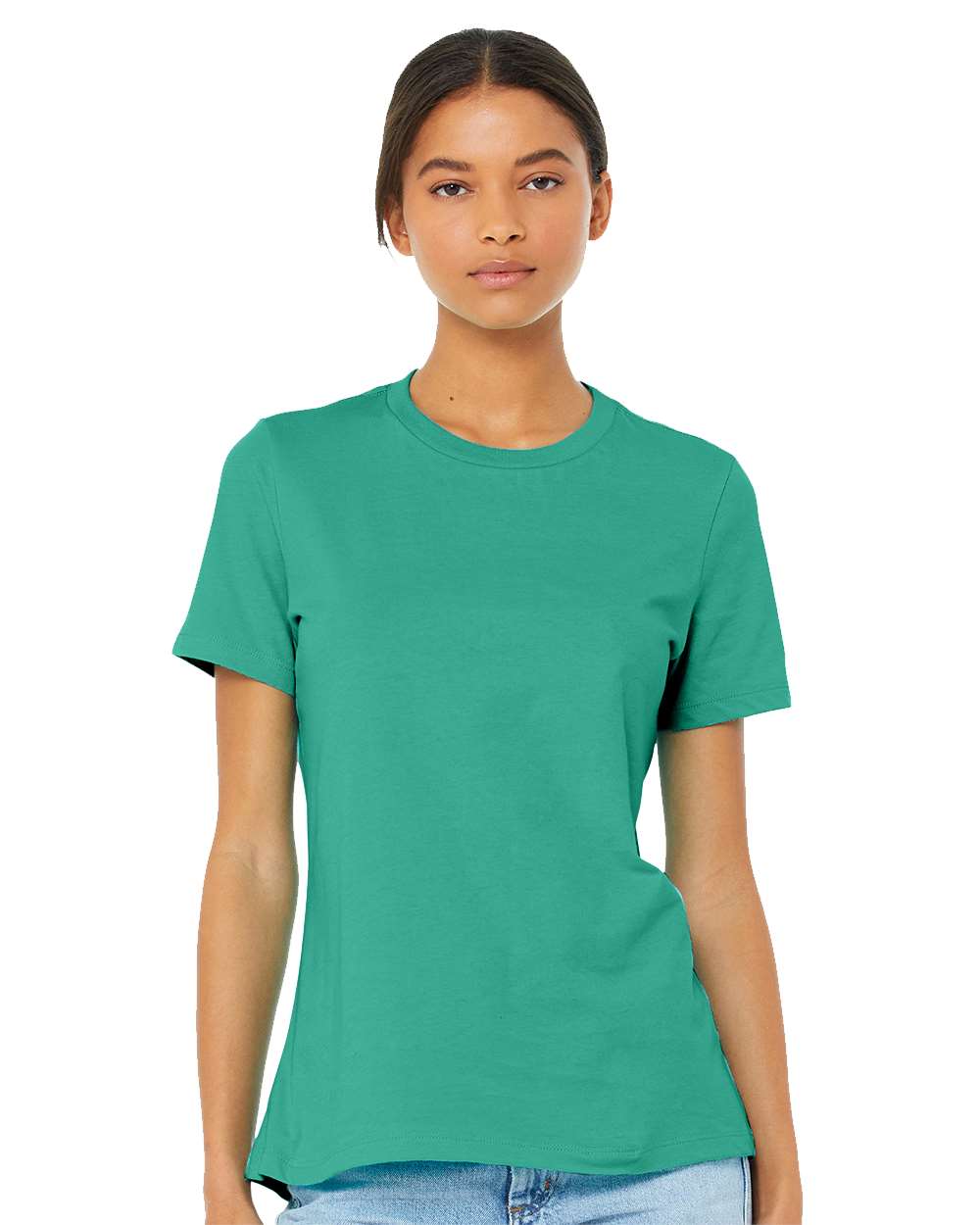 bella+canvas womens relaxed tee teal