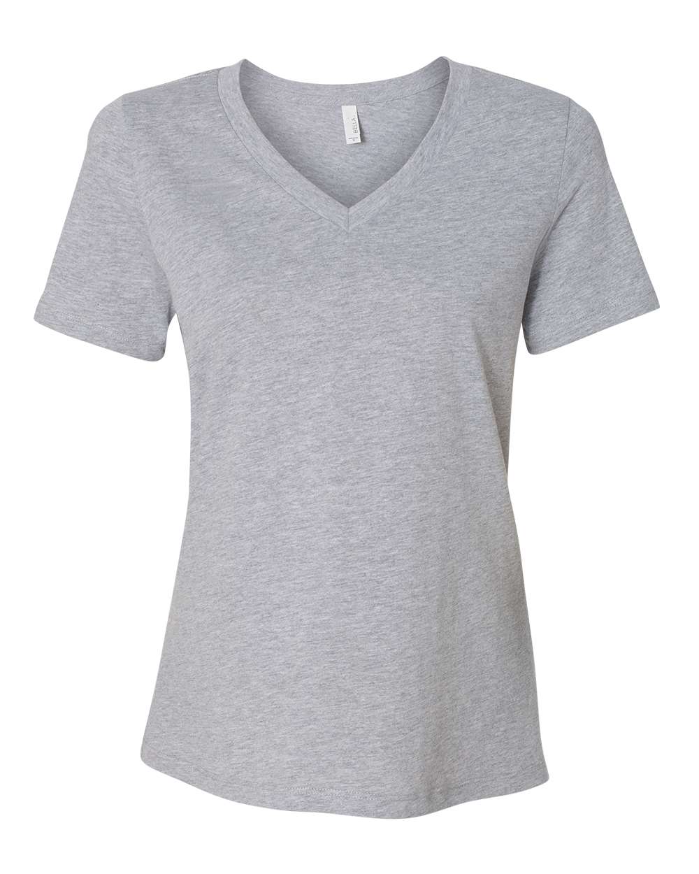 bella+canvas womens relaxed CVC v-neck tee athletic heather