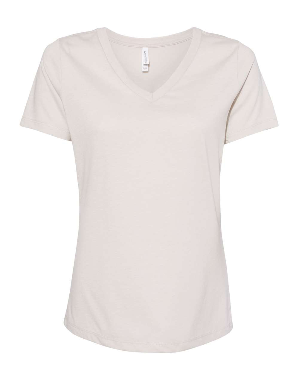 bella+canvas womens relaxed CVC v-neck tee heather dust