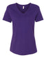 bella+canvas womens relaxed v-neck tee team purple