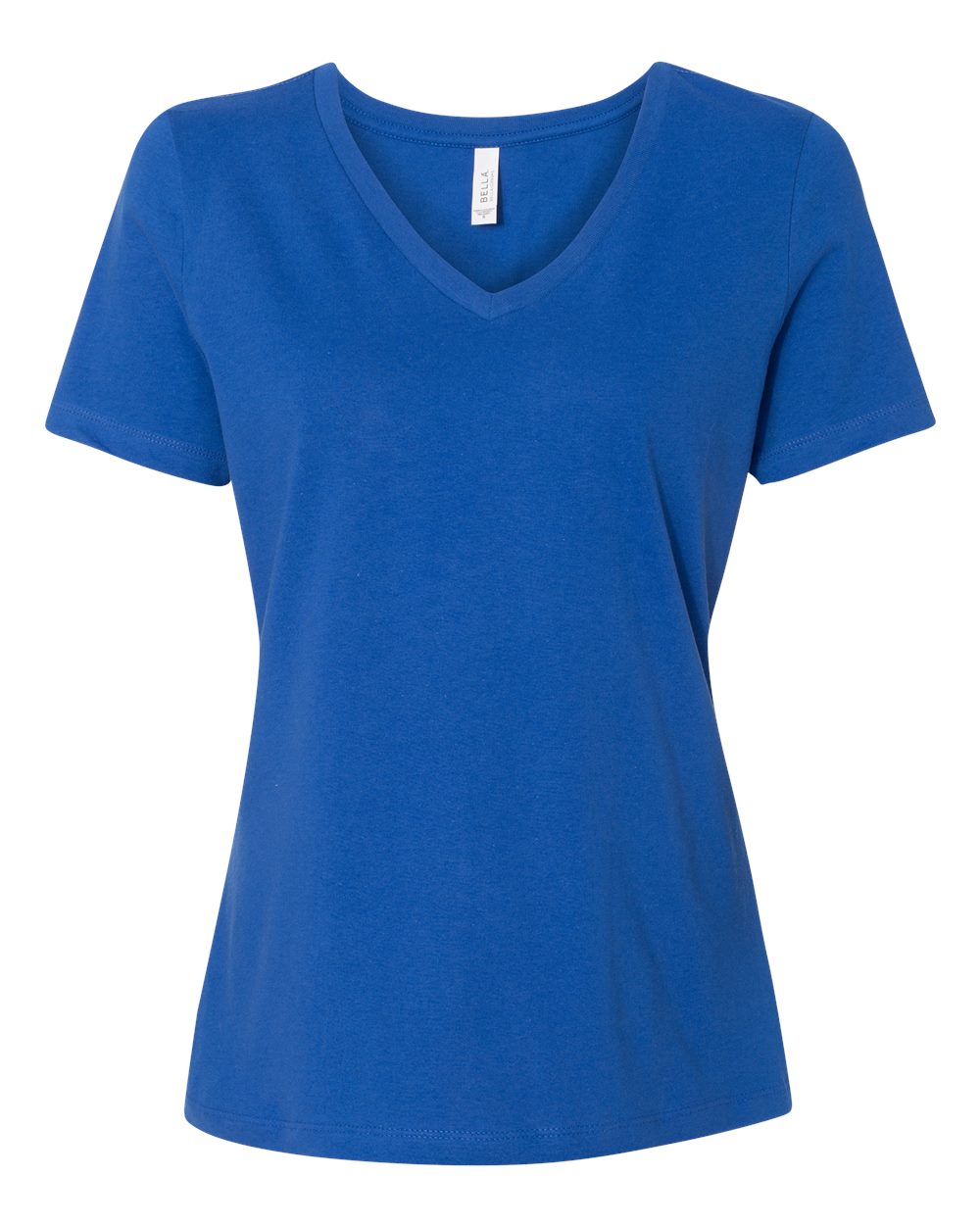 bella+canvas womens relaxed v-neck tee true royal
