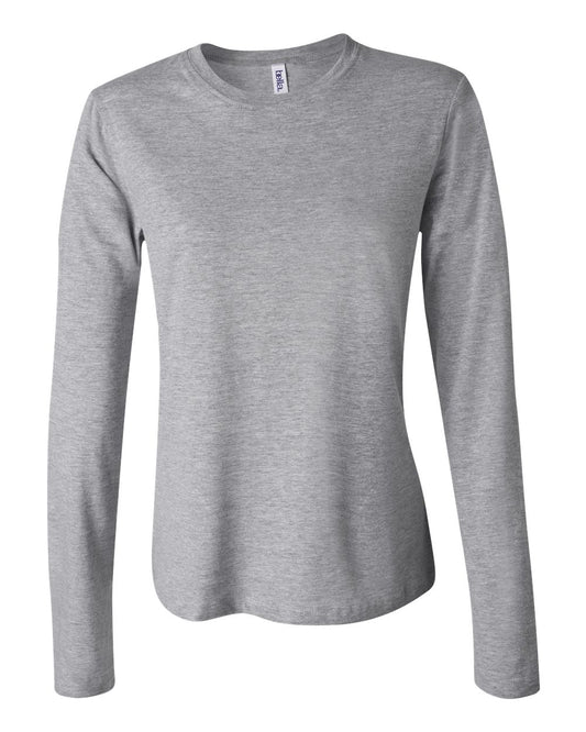 bella+canvas womens long sleeve tee athletic heather