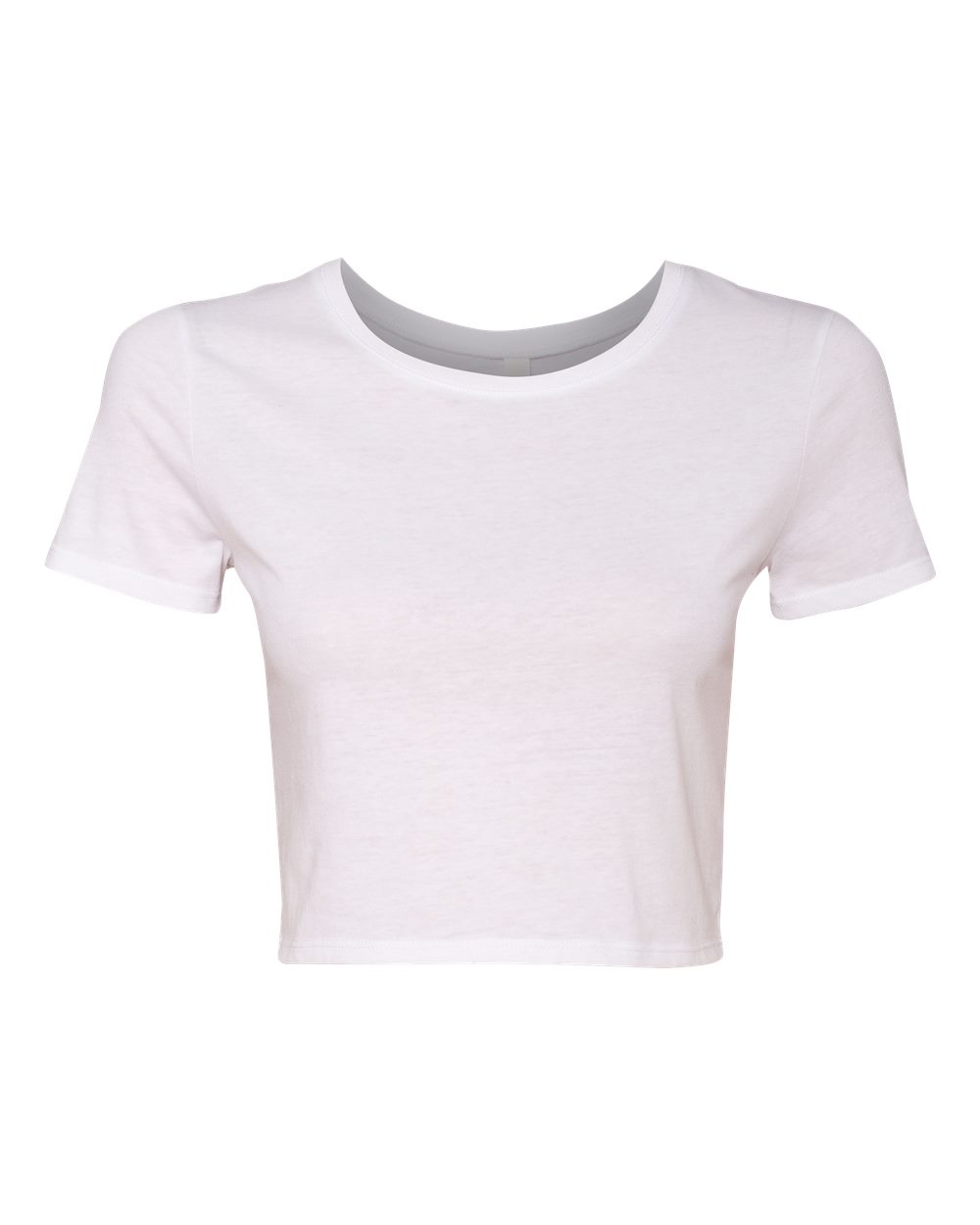 bella+canvas womens crop t-shirt white